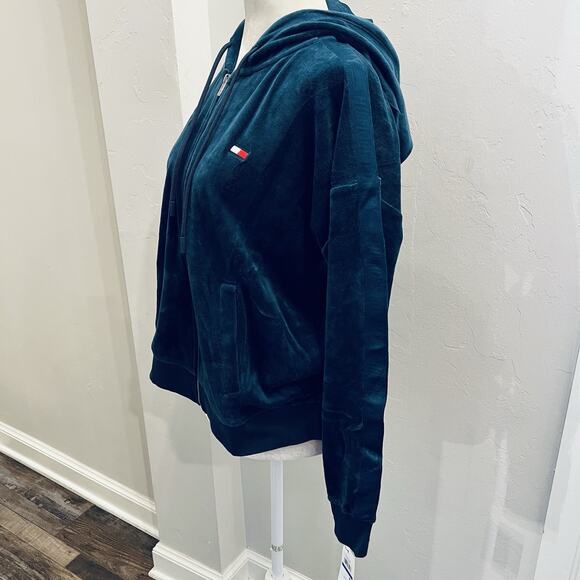 Tommy Hilfiger Sport  Full Zip Hoodie, Women's XL, Oceanic Green (A0126) - Picture 5 of 10